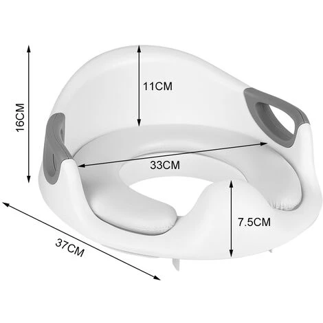 Skecten® Bébé Réducteur De Toilette, Rehausseur WC Enfant Siège De Toilette Avec Coussin Poignée Dossier, Blanc 4 Skecten® Bébé Réducteur De Toilette, Rehausseur WC Enfant Siège De Toilette Avec Coussin Poignée Dossier, Blanc – Image 2