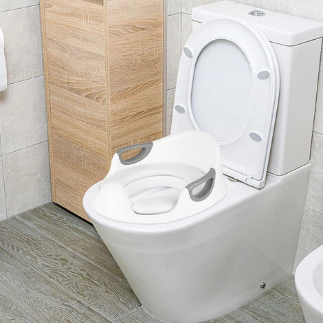 Skecten® Bébé Réducteur De Toilette, Rehausseur WC Enfant Siège De Toilette Avec Coussin Poignée Dossier, Blanc 6 Skecten® Bébé Réducteur De Toilette, Rehausseur WC Enfant Siège De Toilette Avec Coussin Poignée Dossier, Blanc – Image 4