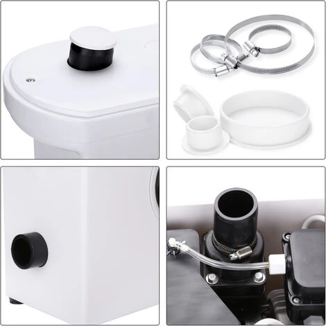 SWANEW Station De Relevage Eaux Usées WC 600W Broyeur Sanitaire Eaux Chargées Pompage 6 SWANEW Station De Relevage Eaux Usées WC 600W Broyeur Sanitaire Eaux Chargées Pompage – Image 4