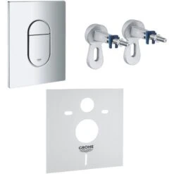 GROHE Pack Solido 5 En 1 : Rapid SL, Plaque De Commande, Wc Rimless Bau Ceramic, équerres Et Set D'isolation 39418000 10 GROHE Pack Solido 5 En 1 : Rapid SL, Plaque De Commande, Wc Rimless Bau Ceramic, équerres Et Set D'isolation 39418000 -Geberit || Grohe || ALLIBERT Soldes 91262405 4