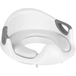 Hofuton Réducteur Toilette Enfant - Siège Réducteur WC Pour Enfants Antidérapant Avec Poignées Et Assise Rembourrée - Blanc -Geberit || Grohe || ALLIBERT Soldes 91339081 4