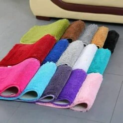 Ensemble De Tapis De Bain De Couleur Unie En Peluche Douce 3 Pièces Tapis De Salle De Bain Absorbant Antidérapant, Tapis Contour En Forme De U Et Couvercle De Couvercle De Toilette Lavable（Blanc） -Geberit || Grohe || ALLIBERT Soldes 91373019 5