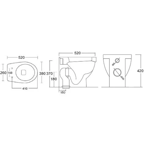 Collection King WC à Poser Avec Abattant 4 Collection King WC à Poser Avec Abattant – Image 2