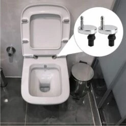 Lot De 2 Fixation Abattant WC Universelles Abattant De Toilettes à Charnière Couvercle De Toilettes Abattant Fixations Abattant De Toilettes Remplacement Fixation Pour Siège De WC Abattant WC Fix， -Geberit || Grohe || ALLIBERT Soldes 91799734 3