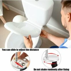 Lot De 2 Fixation Abattant WC Universelles Abattant De Toilettes à Charnière Couvercle De Toilettes Abattant Fixations Abattant De Toilettes Remplacement Fixation Pour Siège De WC Abattant WC Fix， -Geberit || Grohe || ALLIBERT Soldes 91799734 4