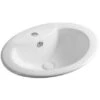 Lavabo à Encastrer En Céramique Blanche Avec Trou Pour Mitigeur 56 X 46 Cm -Geberit || Grohe || ALLIBERT Soldes 92851826 1