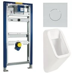 Pack Complet Bâti Support Urinoir Geberit Et Urinoir FUSION Arrivée Par L'arrière