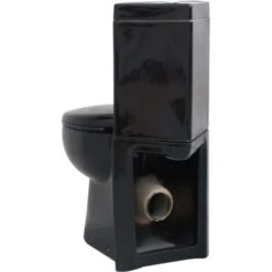 WC Cuvette Céramique Noir VidaXL -Geberit || Grohe || ALLIBERT Soldes 929851 5