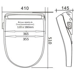 Abattant Japonais Toptoilet Luxe Silver Connect -Geberit || Grohe || ALLIBERT Soldes 93441606 4