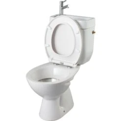 WC à Poser Avec Lave-mains Intégré Avec Bride Sortie Verticale - Vertigo 7 WC à Poser Avec Lave-mains Intégré Avec Bride Sortie Verticale - Vertigo -Geberit || Grohe || ALLIBERT Soldes 93855066 3