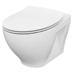 Cersanit Moduo Cuvette Suspendue Sans Bride Avec Abattant SoftClose, Blanc (K701-147-ECO)