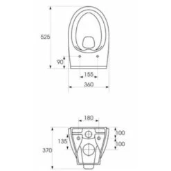 Cersanit Moduo Cuvette Suspendue Sans Bride Avec Abattant SoftClose, Blanc (K701-147-ECO) -Geberit || Grohe || ALLIBERT Soldes 94114171 3