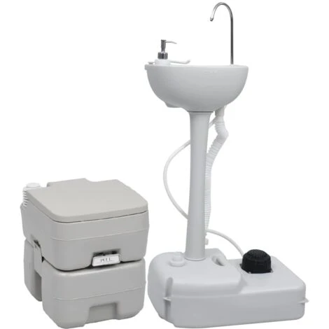 WC Chimique Portable Ensemble De Toilette Et Support De Lavage Des Mains De Camping 70054 3 WC Chimique Portable Ensemble De Toilette Et Support De Lavage Des Mains De Camping 70054