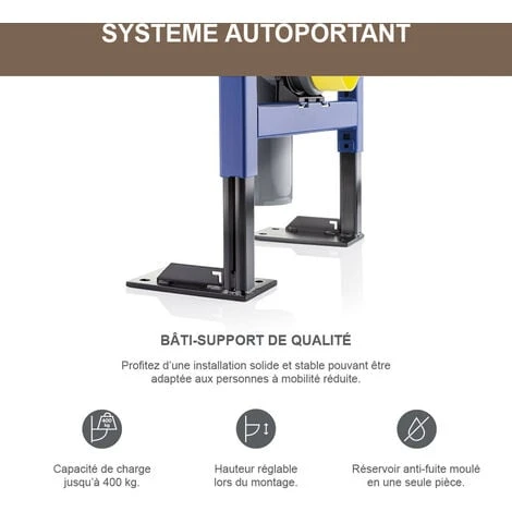 GEBERIT - Pack Bâti-support Duofix Pour WC Suspendu Design Rimfree 112 Cm - Autoportant - Réservoir Encastré (3/6 L) - Plaque De Déclenchement Blanche 6 GEBERIT - Pack Bâti-support Duofix Pour WC Suspendu Design Rimfree 112 Cm - Autoportant - Réservoir Encastré (3/6 L) - Plaque De Déclenchement Blanche – Image 4