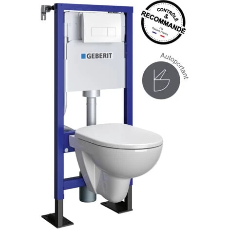 GEBERIT - Pack Bâti-support Duofix Pour WC Suspendu Gain De Place Rimfree 112 Cm - Autoportant - Idéal Pour Petits Espaces - Réservoir Encastré (3/6 L) - Plaque De Déclenchement Blanche 3 GEBERIT - Pack Bâti-support Duofix Pour WC Suspendu Gain De Place Rimfree 112 Cm - Autoportant - Idéal Pour Petits Espaces - Réservoir Encastré (3/6 L) - Plaque De Déclenchement Blanche