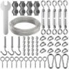 30m Corde En Acier Inoxydable à Suspendre Kit,2mm Câble En Acier Inoxydable Revêtu Avec Tendeur Et Crochets,pour Suspension Lumineuse,plante Grimpante,corde A Linge,rideau Pergola,rambarde. -Geberit || Grohe || ALLIBERT Soldes 94672581 1