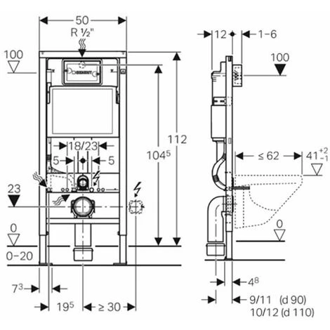 Geberit Duofix - Bâti-support Pour WC Suspendu, Hauteur De 1,12m 458.103.00.1 4 Geberit Duofix - Bâti-support Pour WC Suspendu, Hauteur De 1,12m 458.103.00.1 – Image 2