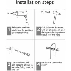 Porte-serviettes Mural En Aluminium 3 Niveaux Avec Crochets 60 Cm Porte-serviettes Noir étanche Pour Salle De Bain Cuisine Salle De Bain -Geberit || Grohe || ALLIBERT Soldes 94926350 4