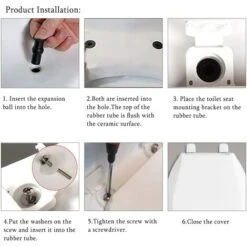 Pcs Abattant WC Fixations Charnières, Vis D'expansion Pour Couvercle De Toilette Fixation Abattant WC Vis Pour Lunette Toilette Ensemble, Pièces De Rechange Pour Couvercle De Toilette