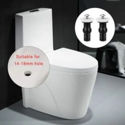 Pcs Abattant WC Fixations Charnières, Vis D'expansion Pour Couvercle De Toilette Fixation Abattant WC Vis Pour Lunette Toilette Ensemble, Pièces De Rechange Pour Couvercle De Toilette -Geberit || Grohe || ALLIBERT Soldes 94926600 4