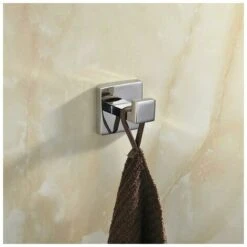Home Patère à Crochet Pour Peignoir Salle De Bain WC Manteau Serviette Chapeau En Acier Inoxydable ，Chrome Fini Chrome -Geberit || Grohe || ALLIBERT Soldes 95476307 3