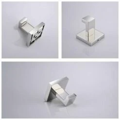 Home Patère à Crochet Pour Peignoir Salle De Bain WC Manteau Serviette Chapeau En Acier Inoxydable ，Chrome Fini Chrome -Geberit || Grohe || ALLIBERT Soldes 95476307 4