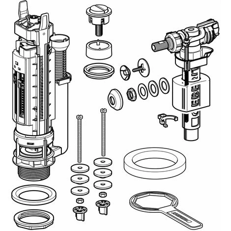 Geberit Mécanisme De Chasse Complet Double Touche Type 290-380 Alimentation Latérale, Laiton 3/8 4 Geberit Mécanisme De Chasse Complet Double Touche Type 290-380 Alimentation Latérale, Laiton 3/8 – Image 2