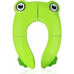 Bébé Réducteur De Toilette, Réducteur WC Voyage, Pliable Enfant Siège De Toilette, Enfant WC Réducteur, Voyage Siège Pliable De Toilette Avec 1 Sac De Transport, Grenouille Verte