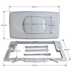 Plaque De Commande Blanche LIV Pour Roca Gala Ancien Modele Roca -Geberit || Grohe || ALLIBERT Soldes 9627184 3