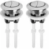 Mélangeur De Lavabo　Lot De 2 Boutons Pression Universels Pour Réservoir D'eau De WC - 38 Mm - Double Chasse D'eau - Bouton Pop-up - Double Bouton De Chasse D'eau Standard SOEKAVIA -Geberit || Grohe || ALLIBERT Soldes 96337973 1