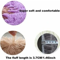 Tapis Contour WC　Lot De 3 Tapis De Salle De Bain Doux En Microfibre - Antidérapants - Avec Revers Clouté En Flanelle PVC - Tapis De Bain + Tapis Contour WC + Housse Pour Abattant - Rose -Geberit || Grohe || ALLIBERT Soldes 96340254 3