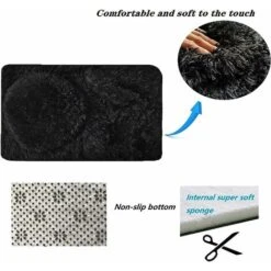 Tapis Contour WC　Lot De 3 Tapis De Salle De Bain Doux En Microfibre - Antidérapants - Avec Revers Clouté En Flanelle PVC - Tapis De Bain + Tapis Contour WC + Housse Pour Abattant - Gris -Geberit || Grohe || ALLIBERT Soldes 96341509 4