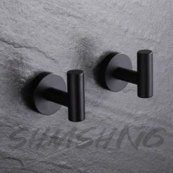 Crochet Mural Porte-serviettes De Salle De Bain Crochet Crochets En Acier Inoxydable Noir Mat SUS304 Porte-vêtements Porte-serviettes Stockage 2 Pièces KAEJYIUT -Geberit || Grohe || ALLIBERT Soldes 97012882 3