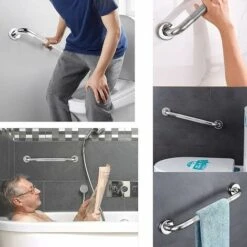 2 X 40 Cm, Barres D'appui Pour La Douche En Acier Inoxydable 304 Avec Poignée Antidérapante, Barres D'appui Pour Les Toilettes Pour Personnes âgées/handicapées/enfants/femmes Enceintes (argent) 9 2 X 40 Cm, Barres D'appui Pour La Douche En Acier Inoxydable 304 Avec Poignée Antidérapante, Barres D'appui Pour Les Toilettes Pour Personnes âgées/handicapées/enfants/femmes Enceintes (argent) -Geberit || Grohe || ALLIBERT Soldes 97244802 3