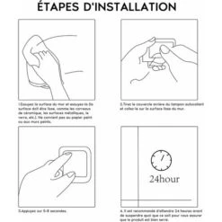 Porte Serviettes De Salle De Bain Sans Perçage Porte-Serviettes Auto-Adhésif Acier Inoxydable -Geberit || Grohe || ALLIBERT Soldes 97261711 4