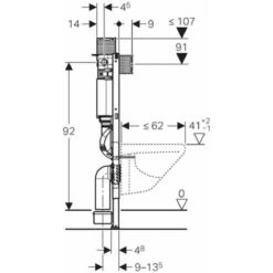 Geberit Duofix - Bâti-support Pour WC Suspendu, Hauteur 98 Cm 111.030.00.1 -Geberit || Grohe || ALLIBERT Soldes 97494774 3