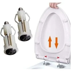 2pcs Vis D'expansion Pour Couvercle De Toilette Fixation Abattant WC Vis Pour Lunette Toilette Ensemble De Fixation Pièces De Rechange Pour Couvercle De Toilette