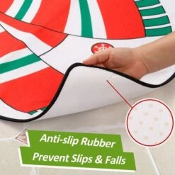 Ensemble De 3 Tapis De Bain De Couverture De Toilette De Salle De Bain De Noël Décorations De Noël -Geberit || Grohe || ALLIBERT Soldes 97551258 4