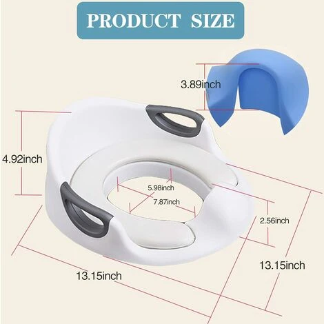Siège D'apprentissage De La Propreté, Siège De Toilette Pour Tout-petits Pour Enfants Avec Coussin En PU Doux, Antidérapant Et Protection Contre Les éclaboussures + Poignées Sres, Entraneur De Toilett 6 Siège D'apprentissage De La Propreté, Siège De Toilette Pour Tout-petits Pour Enfants Avec Coussin En PU Doux, Antidérapant Et Protection Contre Les éclaboussures + Poignées Sres, Entraneur De Toilett – Image 4