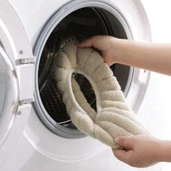 Offre Spéciale Confortable Velours Corail Salle De Bain Siège De Toilette Couverture Hiver Toilette Couverture Ménage Ferme Tapis Siège étui Couvercle -Geberit || Grohe || ALLIBERT Soldes 97631563 5