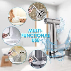 Pulvérisateur De Bidet à Main, Pression D'eau De Toilette Réglable, Avec Tuyau De Bidet -Geberit || Grohe || ALLIBERT Soldes 97634923 5