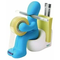 Distributeur De Ruban Adhésif Kreativ Der Butt Station De Fournitures De Bureau Porte-accessoires De Bureau (Bleu)