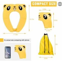 Pots De Voyage, Housse De Siège De Pot Pour Tout-petits, Siège De Toilette Portable Pour Enfants, Coussin De Siège De Toilette Pliable Antidérapant Avec Sac De Transport Et Protection Contre Les éclab -Geberit || Grohe || ALLIBERT Soldes 97737535 5