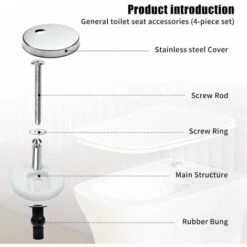 4 Pièces Abattant WC De Toilettes à Charnière Fixations Abattant De Toilettes Remplacement Fixation Pour Siège De WC Charnières Pour Abattant De WC Fixations De Siège De Toilette Acier Inoxydable 9 4 Pièces Abattant WC De Toilettes à Charnière Fixations Abattant De Toilettes Remplacement Fixation Pour Siège De WC Charnières Pour Abattant De WC Fixations De Siège De Toilette Acier Inoxydable -Geberit || Grohe || ALLIBERT Soldes 97772232 3