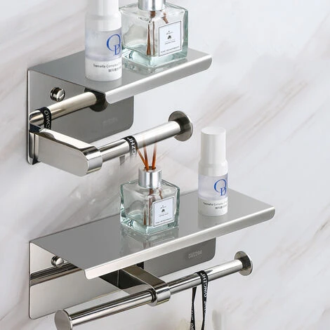 Porte-papier Hygiénique Mural En Acier Inoxydable Porte-rouleau Hygiénique Double (brossé) 4 Porte-papier Hygiénique Mural En Acier Inoxydable Porte-rouleau Hygiénique Double (brossé) – Image 2