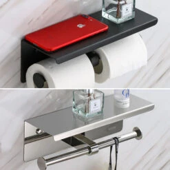 Porte-papier Hygiénique Mural En Acier Inoxydable Porte-rouleau Hygiénique Double (brossé) 9 Porte-papier Hygiénique Mural En Acier Inoxydable Porte-rouleau Hygiénique Double (brossé) -Geberit || Grohe || ALLIBERT Soldes 98544107 3