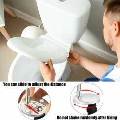 Lot De 2 Fixation Abattant WC Universelles Abattant De Toilettes à Charnière Couvercle De Toilettes Abattant Fixations Abattant De Toilettes Remplacement Fixation Pour Siège De WC Abattant WC Fix -Geberit || Grohe || ALLIBERT Soldes 98865362 4