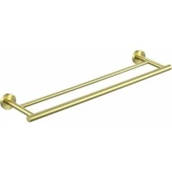 Porte-serviettes Double Porte-serviettes Salle De Bains Porte-serviettes De Bain Porte-serviettes Porte-serviettes En Acier Inoxydable SUS304 Porte-serviettes Douche Fixé Au Mur 60CM Brossé