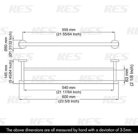 Porte-serviettes Double Porte-serviettes Salle De Bains Porte-serviettes De Bain Porte-serviettes Porte-serviettes En Acier Inoxydable SUS304 Porte-serviettes Douche Fixé Au Mur 60CM Brossé 4 Porte-serviettes Double Porte-serviettes Salle De Bains Porte-serviettes De Bain Porte-serviettes Porte-serviettes En Acier Inoxydable SUS304 Porte-serviettes Douche Fixé Au Mur 60CM Brossé – Image 2