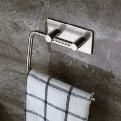 Porte Papier Toilette Adhesif,Acier INOX Brossé,Porte Rouleau Papier Toilette Sans Percage,dolaso -Geberit || Grohe || ALLIBERT Soldes 99328277 3